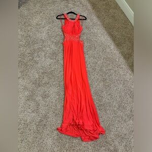 Morgan & Co. Floor Length Coral Dress. Size 6.